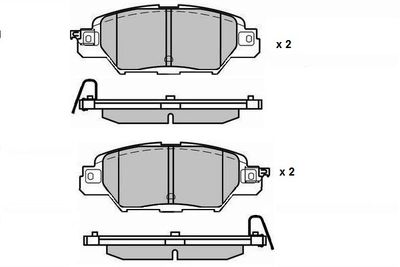 Комплект тормозных колодок, дисковый тормоз E.T.F. 12-1720 для MAZDA CX-5
