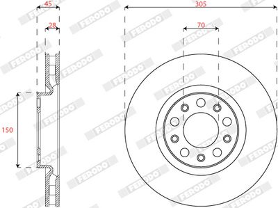 BREMSSCHEIBE FERODO DDF2773C 1