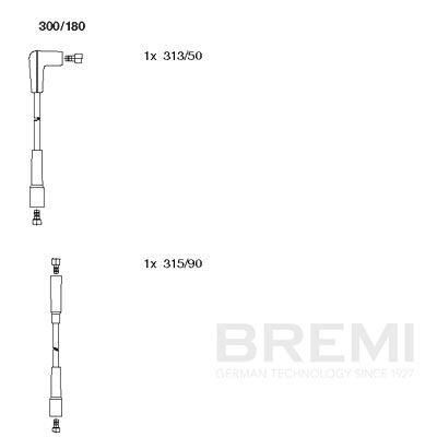 комплект запалителеи кабели BREMI 300/180