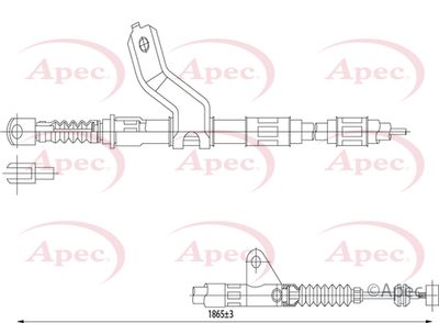 Cable Pull, parking brake APEC CAB1418