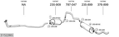 ABGASANLAGE BOSAL SYS22865