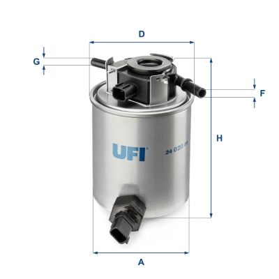 UFI 24.020.01 Топливный фильтр  для INFINITI QX50 (Инфинити Qx50)