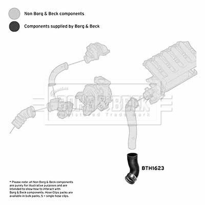 Charge Air Hose Borg & Beck BTH1623