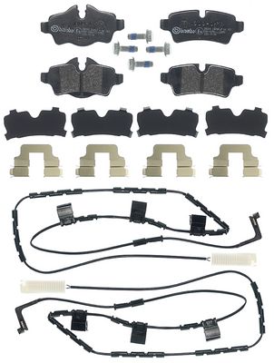 комплект спирачно феродо, дискови спирачки BREMBO P 06 103