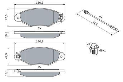 Brake Pad Set, disc brake 0 986 424 455