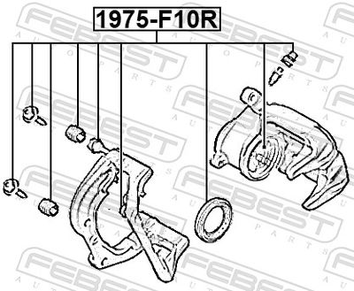 Repair Kit, brake caliper 1975-F10R