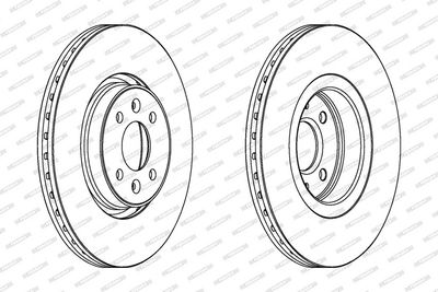 Remschijf set (2 stuks) Voor Links/Rechts past: RENAULT GRAND SCENIC II, MEGANE II, SCENIC II 1.5D-2.0 06.03-12.09