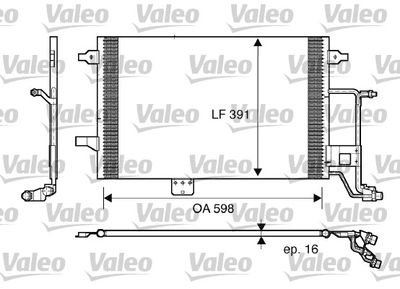 VALEO 817665 Радіатор кондиціонера для AUDI (Ауди)