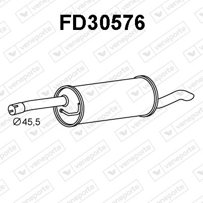 Глушитель выхлопных газов конечный VENEPORTE FD30576 для FORD FUSION