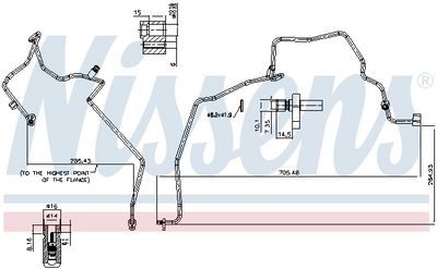 тръбопровод високо налягане, климатизация NISSENS 843593