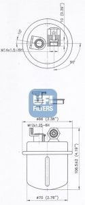 Топливный фильтр UFI 31.618.00 для ROVER 800