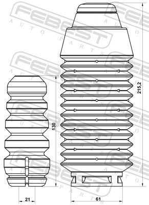 CHIT PROTECTIE PRAF AMORTIZOR FEBEST RNSHBKANGIIFKIT 1