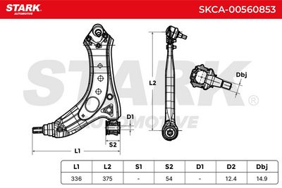 носач, окачване на колелата STARK SKCA-00560853
