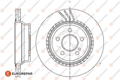 Тормозной диск EUROREPAR 1667862280 для MERCEDES-BENZ CLS