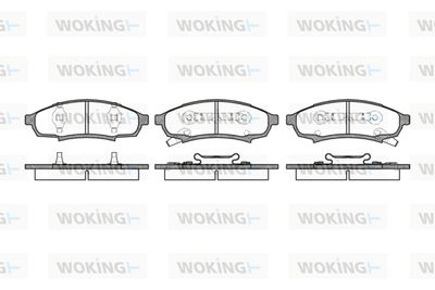 Комплект тормозных колодок, дисковый тормоз WOKING P4313.02 для OLDSMOBILE CUTLASS