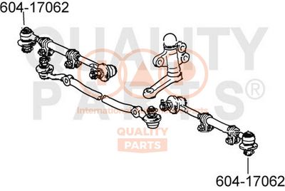 IAP QUALITY PARTS 604-17062 Наконечник рулевой тяги  для VW  (Фольцваген Таро)