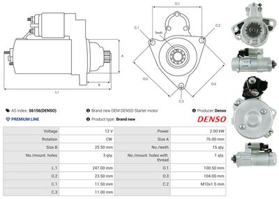 STARTER AS-PL S6156DENSO 4