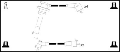 Комплект проводов зажигания LEMARK HOES774 для DAIHATSU GRAN