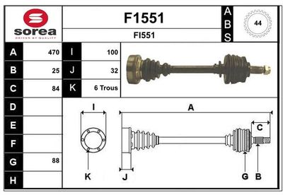 ANTRIEBSWELLE SNRA F1551