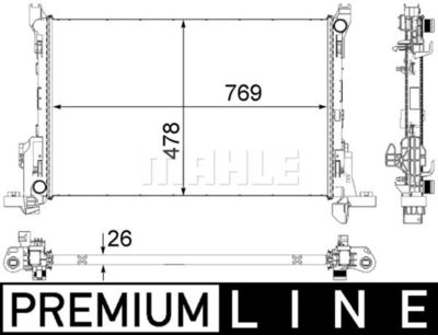 Радиатор, охлаждение двигателя WILMINK GROUP WG2184050 для RENAULT TRAFIC