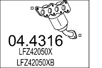Катализатор MTS 04.4316 для MAZDA MX-5