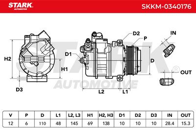 компресор, климатизация STARK SKKM-0340176