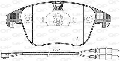 Комплект тормозных колодок, дисковый тормоз OPEN PARTS BPA1249.01 для CITROËN C5