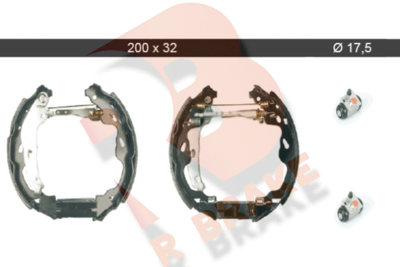 Комплект тормозных колодок R BRAKE 79RBKT0008 для TOYOTA AYGO