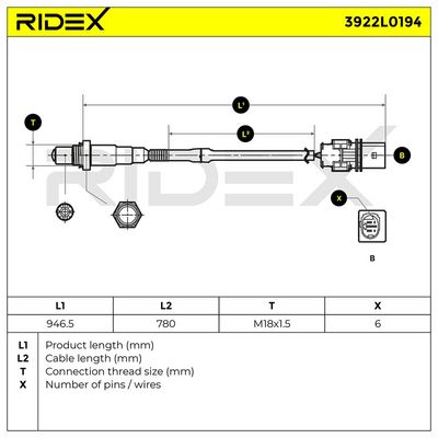 ламбда-сонда RIDEX 3922L0194