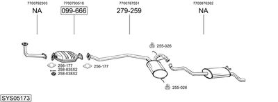 SISTEM DE ESAPAMENT BOSAL SYS05173