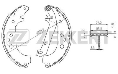Комплект тормозных колодок ZEKKERT BK-4279 для FORD TOURNEO