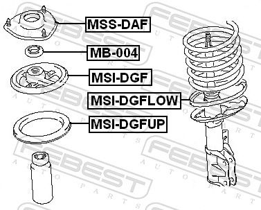 Rolling Bearing, suspension strut support mount MB-004