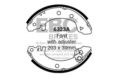 Комплект тормозных колодок EBC Brakes 6323A для FORD SIERRA