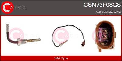 Čidlo, teplota výfukových plynů CASCO CSN73F08GS