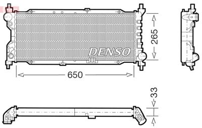 Радиатор, охлаждение двигателя DENSO DRM20036 для CHEVROLET CORSA