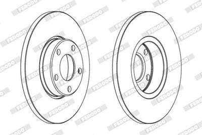 BREMSSCHEIBE FERODO DDF324C 1