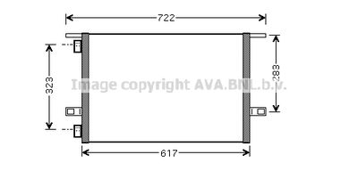Конденсатор, кондиционер AVA QUALITY COOLING RTA5304 для RENAULT ESPACE