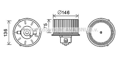 Вентилятор салона AVA QUALITY COOLING HY8419 для HYUNDAI EQUUS