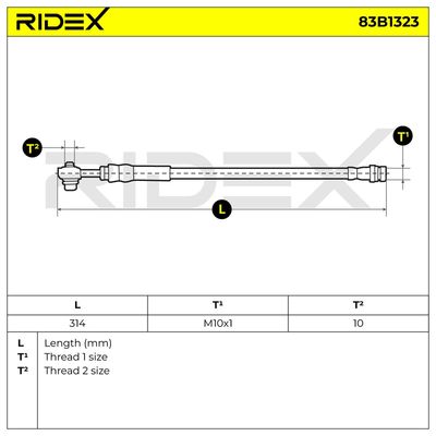 спирачен маркуч RIDEX 83B1323