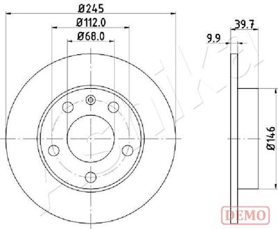 ASHIKA 61-00-0929C Тормозные диски  для AUDI A4 B6 Avant (8E5) 2.5 TDI quattro