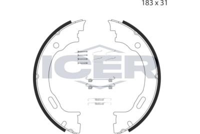 комплект спирачна челюст, ръчна спирачка ICER 79PB4006 C