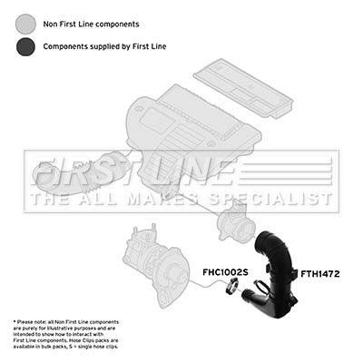 Intake Hose, air filter FIRST LINE FTH1472