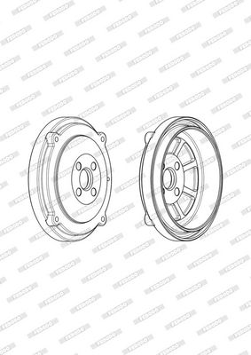 BREMSTROMMEL FERODO FDR329209 3