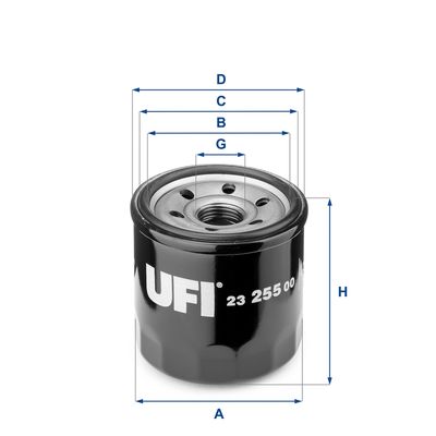 UFI 23.255.00 Масляный фильтр  для CHEVROLET  (Шевроле Спарk)