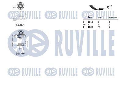 SET CUREA TRANSMISIE CU CANELURI RUVILLE 570181 1