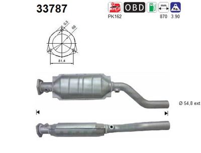 Катализатор AS 33787 для VW SHARAN