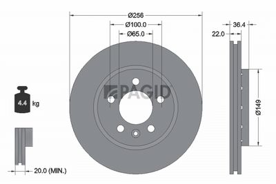 спирачен диск PAGID 53972NC