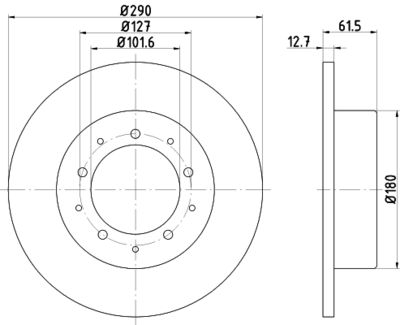 Тормозной диск MINTEX MDC468C для LAND ROVER 110/127