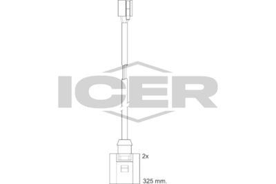 предупредителен контактен сензор, износване на накладките ICER 610725 E C