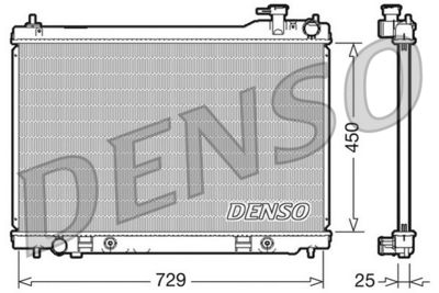 Радиатор, охлаждение двигателя DENSO DRM46100 для INFINITI FX